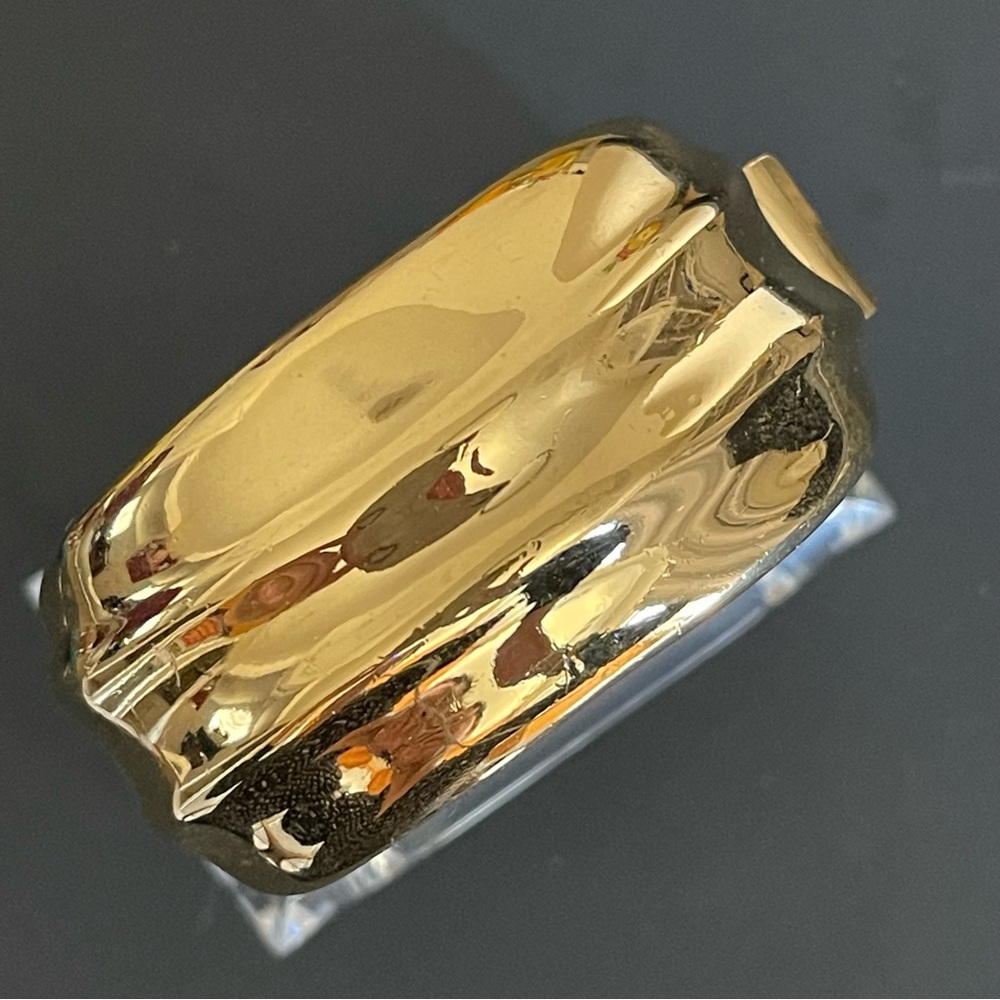 Essex high end Gold-Tone Wide Statement bangle bracelet.